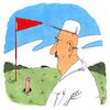 Cartoon: besetzt (small) by Andreas Prüstel tagged golf,golfer,golfplatzloch,cartoon,karikatur,andreas,pruestel