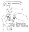 Cartoon: bodypainting (small) by Andreas Prüstel tagged weihnachten,ostern,osterhase,bodypainting,cartoon,karikatur,andreas,pruestel
