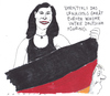Cartoon: deutsches fräulein (small) by Andreas Prüstel tagged lena,merkel,europa,deutschland,pop