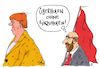 Cartoon: einholer (small) by Andreas Prüstel tagged merkel,schulz,umfragewerte,spd,cdu,bundestagswahl,cartoon,karikatur,andreas,pruestel