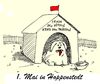 Cartoon: erster mai (small) by Andreas Prüstel tagged erster,mai,hoppenstedt,proletariat,hund,hundehütte,arbeiterfahne,cartoon,karikatur,andreas,pruestel