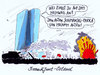 Cartoon: ezb frankfurt (small) by Andreas Prüstel tagged ezb,frankfurt,euro,proteste,blockupy,banker,schimanski,götz,george,parka,cartoon,karikatur,andreas,pruestel