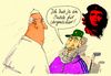 Cartoon: faible (small) by Andreas Prüstel tagged papstbesuch,cuba,franziskus,fidel,castro,che,argentinier,argentinien,cart5oon,karikatur,andreas,pruestel