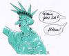 Cartoon: flöten (small) by Andreas Prüstel tagged freiheit,freiheitsstatue,einschränkungen,angst,terrorangst,flöten,cartoon,karikatur,andreas,pruestel