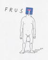 Cartoon: frust (small) by Andreas Prüstel tagged sackgasse,verkehrszeichen,hoden,frust,mann