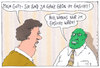 Cartoon: green man (small) by Andreas Prüstel tagged grünemännchen,verwandlung,grün,rätsel