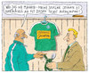 Cartoon: hauptsponsor (small) by Andreas Prüstel tagged fußball,trikot,trikotwerbung,sponsoring,hauptsponsor,gurken,spreewald