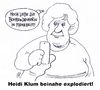 Cartoon: heidi klum (small) by Andreas Prüstel tagged gntm,heidi,klum,bombendrohung,jubiläum,mannheim,veranstaltungsabbruch,cartoon,karikatur,andreas,pruestel
