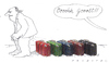 Cartoon: hübsch deftig (small) by Andreas Prüstel tagged kofferstehenlassen,darmwind,zumutung,gestank