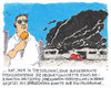 Cartoon: in thessaloniki (small) by Andreas Prüstel tagged griechenland,thessaloniki,staatsverschuldung,sparkurs,bevölkerung,sparschwein,deutschland