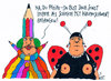 Cartoon: karneval taktisch (small) by Andreas Prüstel tagged karneval,deutschland,kostüme,terror,terroranschläge,paris,kopenhagen,mohammedkarikature,scheich,krummschwert,cartoon,karikatur,andreas,pruestel