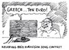 Cartoon: solidarität (small) by Andreas Prüstel tagged eurovisionsongcontest,griechenland,staatsverschuldung,euro