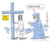 Cartoon: spaß muß sein (small) by Andreas Prüstel tagged islam,islamismus,muslime,moschee,christentum,kreuz,jesus,blasphemie,beleidigung