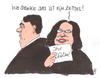 Cartoon: SPD spitze (small) by Andreas Prüstel tagged spd,spitzenkader,abstimmung,basis,andreas,nahles,sigmar,gabriel