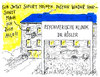 Cartoon: spezialklinik (small) by Andreas Prüstel tagged fdp,postengeschacher,rösler,psychiatrie,klinik