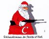 Cartoon: weihnachtsgeschäft (small) by Andreas Prüstel tagged waffenexporte,waffengeschäft,heckler,und,koch,türkei,kurden,weihnachten,weihnachtsmann,cartoon,karikatur,andreas,prüstel