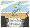 Cartoon: weitsprung (small) by Andreas Prüstel tagged leichtathletik,weitsprung,kasachstan,doping,antidoping,leichtathletikverband,verbandsfunktionäre