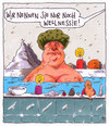 Cartoon: wellness (small) by Andreas Prüstel tagged wellness,bad,entspannung,nessie,cartoon,karikatur