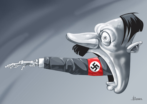 Cartoon: Adolf Hitler (medium) by Ulisses-araujo tagged adolf,hitler,nazism