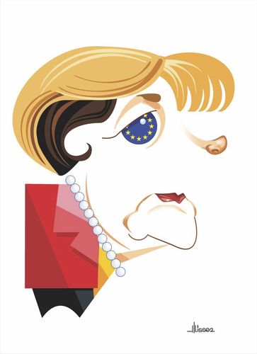 Cartoon: Angela Merkel (medium) by Ulisses-araujo tagged angela,merkel,caricature