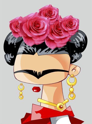 Cartoon: Frida Kahlo (medium) by Ulisses-araujo tagged frida,kahlo,caricature