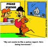 Cartoon: Harrassed (small) by Cartoonist USA tagged cat,police,harrassed,cartoon,comic
