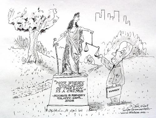 Cartoon: Lady Justice Gets Dissed (medium) by Mike Dater tagged dater