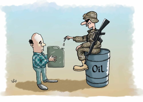 Cartoon: Military mentality _ Kurds fuel (medium) by handren khoshnaw tagged handren,khoshnaw,kurds,fuel,cartoon,political,kurdistan