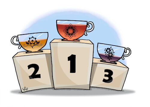 Cartoon: tea olympics cartoon (medium) by handren khoshnaw tagged handren,khoshnaw,tea,olympics,cartoon,teaday