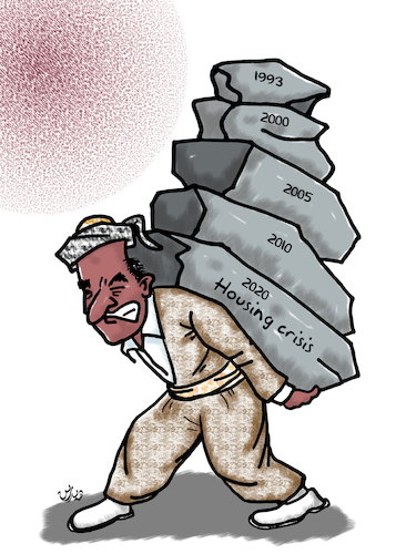 Cartoon: Tenants and housing crisis (medium) by handren khoshnaw tagged handren,khoshnaw,cartoon,tenants,housing,kurdistan,iraq