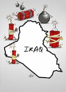 Cartoon: iraq and neighbours threats (small) by handren khoshnaw tagged handren khoshnaw iraq bomb kurdistan threats