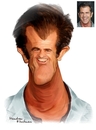 Cartoon: Mel Gibson (small) by handren khoshnaw tagged handren khoshnaw