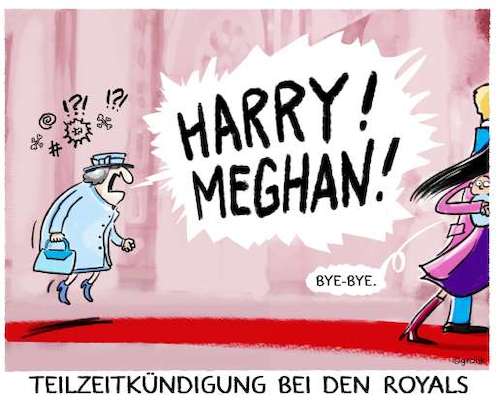 Cartoon: Megxit (medium) by Daisy5 tagged royal