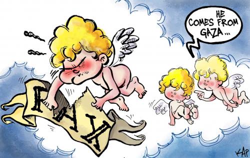 Cartoon: in heaven (medium) by kap tagged gaza,war,heaven