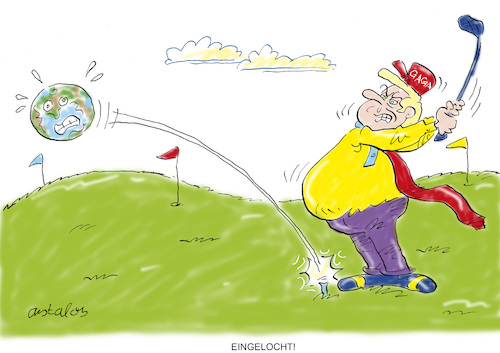 Cartoon: Eingelocht (medium) by astaltoons tagged trump,grönland,weltgemeinschaft,trump,grönland,weltgemeinschaft