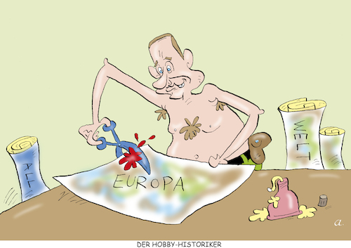 Cartoon: Hobby-Historiker (medium) by astaltoons tagged putin,ukraine,krieg,putin,ukraine,krieg