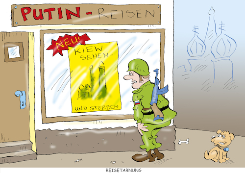 Cartoon: Reisetarnung (medium) by astaltoons tagged putin,ukraine,krieg,putin,ukraine,krieg