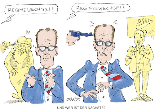 Cartoon: Wechselbalg (medium) by astaltoons tagged iran,trump,regimewechsel,merz,iran,trump,regimewechsel,merz