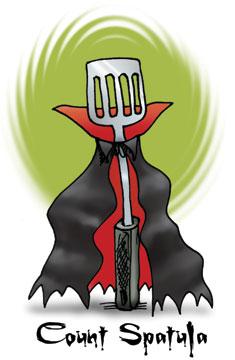 Cartoon: Count Spatula (medium) by JohnBellArt tagged spatula,count,dracula,vampire,funny,gag