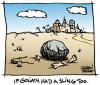 Cartoon: David Loses (small) by JohnBellArt tagged david,and,goliath,sling,stone,philistine,funny,irony,religion