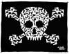 Cartoon: Deadly (small) by JohnBellArt tagged gun,guns,death,kill,poison,warning,skull,crossbones