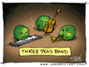 Cartoon: Three Peas Band (small) by JohnBellArt tagged three,peas,band,trumpet,keyboard,bass,music,moody