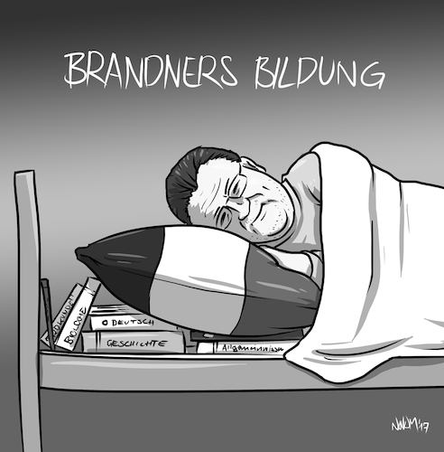 Cartoon: Brandners Bildung (medium) by INovumI tagged stefan,brandner,afd,wirre,rede,ansprache,antifant,fuckafd,lernen,im,schlaf