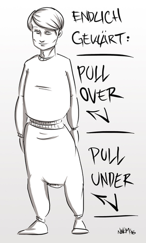 Cartoon: Pullover Pullunder (medium) by INovumI tagged pullover,pullunder