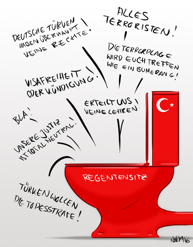 Cartoon: Türkische Kritik (medium) by INovumI tagged türkei,erdogan,bozdag,cavusoglu