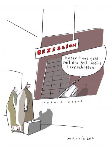 Cartoon: Reception (medium) by Mattiello tagged rezession,wirtschaftskrise,abschwung,rezession,wirtschaftskrise,wirtschaft,finanzen,geld,finanzkrise,krise,abschwung,konjunktur,hotel