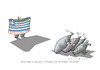 Cartoon: Investorenschreck (small) by Mattiello tagged eurokrisse,staatsverschuldung,griechenland,demokratie