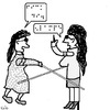Cartoon: Blinde Bitches (small) by Edzard von Keitz tagged blinde,bitches,schlampen,braille,blindenschrift,cartoon,comic