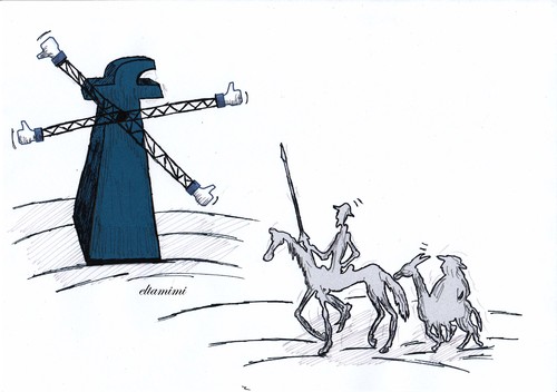 Cartoon: Facebook (medium) by Mohamad Altamimi tagged facebook,media,network