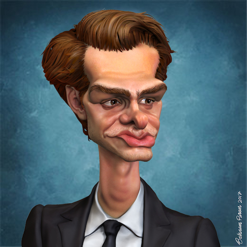 Cartoon: Andrew Garfield (medium) by BehnamParan tagged andrewgarfield,spiderman,actor